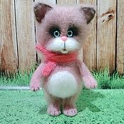 Куклы и игрушки handmade. Livemaster - original item Soft toys: Pink cat. Handmade.
