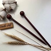 Фибула деревянная для вязанных изделий " Листок"