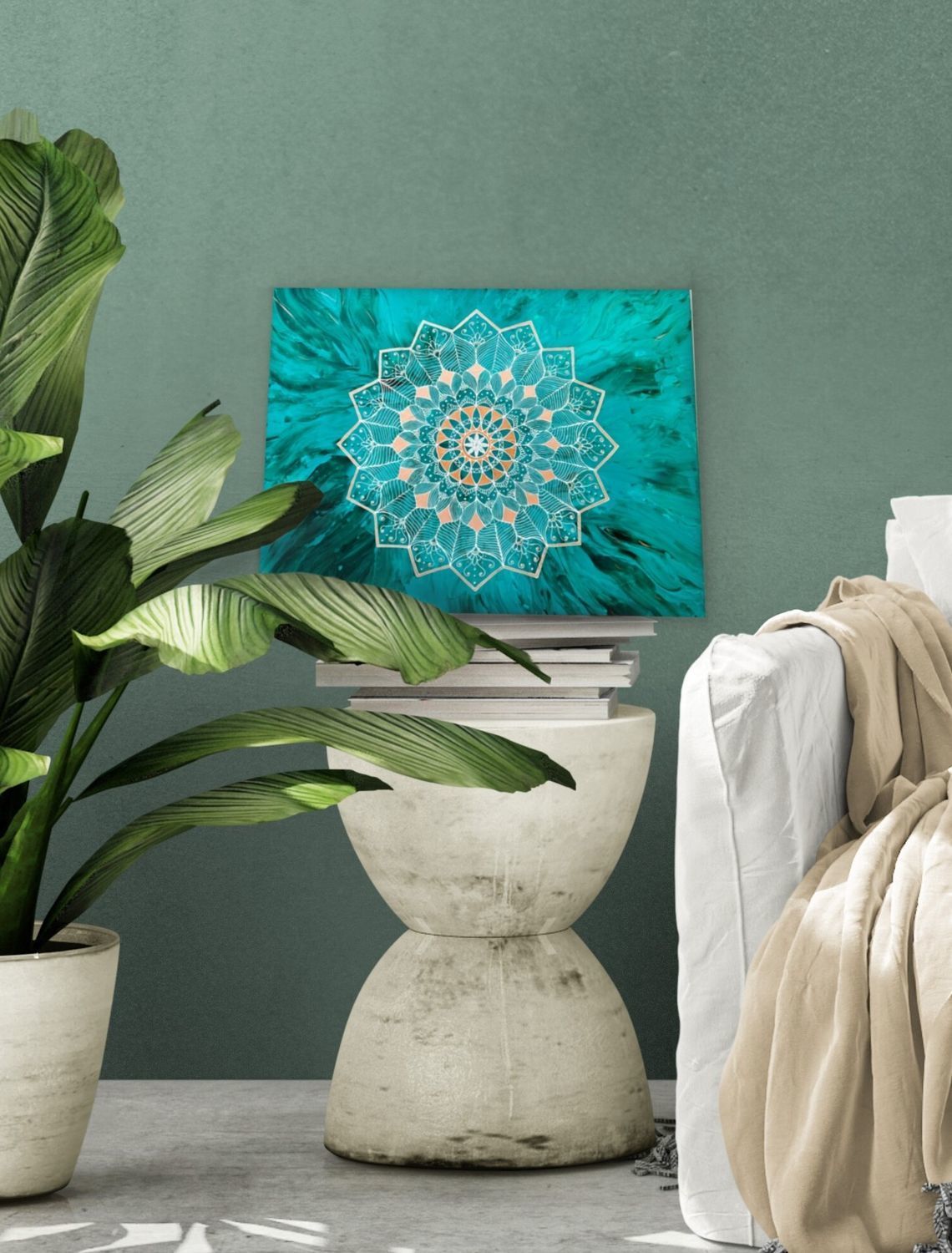 Mandala painting 'dream Catcher' canvas 40h50h2cm. Handmade, Pictures, Moscow,  Фото №1