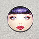 Face for brooch cabochon Matryoshka 20 mm No№24. Cabochons. agraf. Online shopping on My Livemaster.  Фото №2