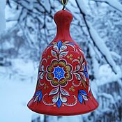 Сувениры и подарки handmade. Livemaster - original item Bell with Shenkur painting. Handmade.