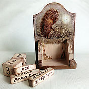 Канцелярские товары handmade. Livemaster - original item Perpetual calendar Hedgehog. Handmade.