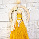 Заказать Macrame doll. Angel in the ring yellow dress. Kukly makrame NATALINI. Ярмарка Мастеров. . Interior elements Фото №3