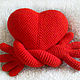 Heart with knitted handles, Interior elements, Volgograd,  Фото №1