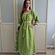 Dress in boho style with the author's painting Fairy Tale light green, Dresses, Anapa,  Фото №1