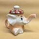 Baby elephant Mitya porcelain teapot. Teapots & Kettles. Veselyj farfor. Ярмарка Мастеров.  Фото №6