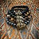 A copy of the product A bracelet made of natural stones and bronze Mandalorian. Bead bracelet. MintTiger. My Livemaster. Фото №4
