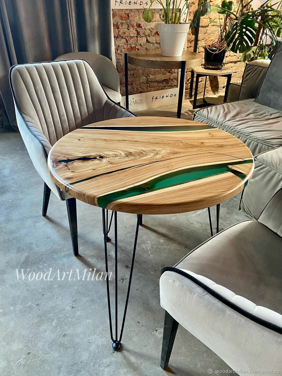 Обеденный стол из слэба вяза. Кофейный стол река в интернет-магазине ...