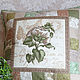 Patchwork pillow case of Old herbarium.Peony, Pillow, Lesosibirsk,  Фото №1