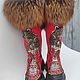 Felted Leopard Boots. High Boots. wool gifts. Online shopping on My Livemaster.  Фото №2