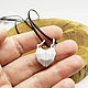A White Heart pendant made of two halves. Pendants. Selberiya shop. My Livemaster. Фото №5