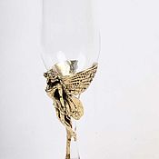 Посуда handmade. Livemaster - original item Sparkling wine glass 