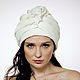 Turban hat hijab IVORY double silk, Caps, Moscow,  Фото №1