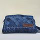 Джинсовая кроссбоди-клатч "Диагональ". Сумка через плечо. Jeans bags by Anna. Ярмарка Мастеров.  Фото №6