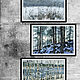 Watercolor painting The First snow for the office. Lake, snow and grass. Pictures. Pictures for the soul (RozaSavinova). My Livemaster. Фото №5