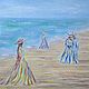oil painting Figures in the sand. Pictures. Pictures for the soul. Online shopping on My Livemaster.  Фото №2