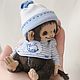 Заказать Обезьянка тедди teddy monkey мартышка ручной работы. LuckyBearsShop. Ярмарка Мастеров. . Тедди Зверята Фото №3