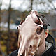 Карнавальная маска-череп лошади большая, маска лошади на голову. Карнавальные маски. Чё по черепам. Ярмарка Мастеров.  Фото №4