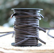 Материалы для творчества handmade. Livemaster - original item Leather cord square section brown 3h2 mm. Handmade.