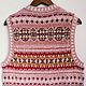 Заказать Westray Rosy//Розовый твидовый жилет Fair Isle Vest Жаккардовый жилет. Sculptural Crochet. Ярмарка Мастеров. . Жилеты Фото №3