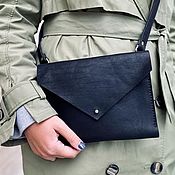 Сумки и аксессуары handmade. Livemaster - original item Bag envelope bag 2 in 1 shoulder-waist made of genuine leather. Handmade.