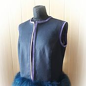 Одежда handmade. Livemaster - original item Cashmere vest with Fox fur. Handmade.