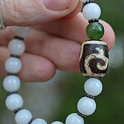 Украшения handmade. Livemaster - original item The bracelet of the Goddess Tara made of white and green Russian jade. Handmade.