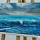 Painting 'Sea wave' oil on canvas on a stretcher 30h50 cm. Pictures. vestnikova. Online shopping on My Livemaster.  Фото №2
