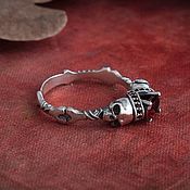 Украшения handmade. Livemaster - original item Ring with skulls. Ring SKULL. Gothic ring. silver grenades.. Handmade.