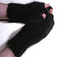 Men's knitted fingerless gloves Magic of black, Mitts, Klin,  Фото №1