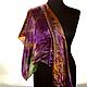 Silk scarf satin neck large multi-colored head. Shawls1. Silk scarves gift for Womans. My Livemaster. Фото №6