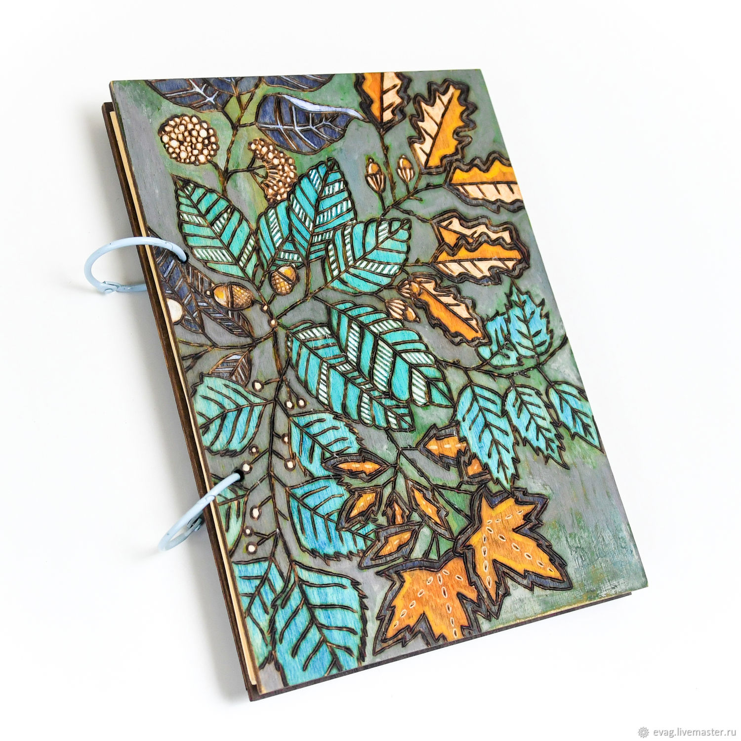 Notebook wood cover A5 "Forest-3", Sketchbooks, Moscow,  Фото №1