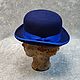 Bowler hat made of felt 'Ultramarine', Bowler hat, St. Petersburg,  Фото №1