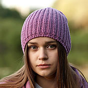 Аксессуары handmade. Livemaster - original item Hats: a hat knitted in elastic band a cap with cashmere. Handmade.