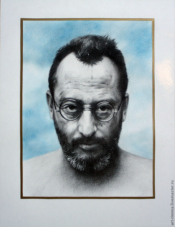 Мужской портрет сухой кистью, Картины, Москва,  Фото №1