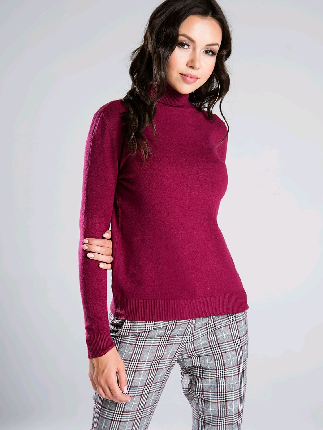 Burgundy turtleneck shop