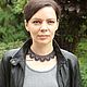 Воротничок из кружева ручной работы синий накладной съемный черный. Воротнички. Юлия М. (кружевные украшения) (frivoyulite). Ярмарка Мастеров.  Фото №13