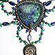 Order Necklace 'Surf' with azurmalachite, lapis lazuli and ammonite. elenasolo. Livemaster. . Necklace Фото №3