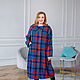 Author's raincoat blue red checkered Plus Size. Raincoats and Trench Coats. NATALINI. Online shopping on My Livemaster.  Фото №2