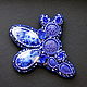 Brooch with lapis lazuli Gzhel, Brooches, Moscow,  Фото №1