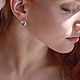Серебряные серьги Faceted Earrings. Серьги классические. Bismarckshop. Интернет-магазин Ярмарка Мастеров.  Фото №2
