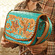 Women's leather bag 'Classic medium' - turquoise, Classic Bag, Krasnodar,  Фото №1