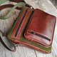 Заказать Сумка мужская кожаная "Canvas mini" маленькая канвас. Peekabag Стильные кожаные сумки. Ярмарка Мастеров. . Мужская сумка Фото №3
