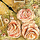 Часы настенные Пыльные розы декорированы декоративной штукатуркой. Часы классические. joyful_nk. Ярмарка Мастеров.  Фото №5