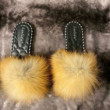 Gsuwoo mink fur on sale slippers