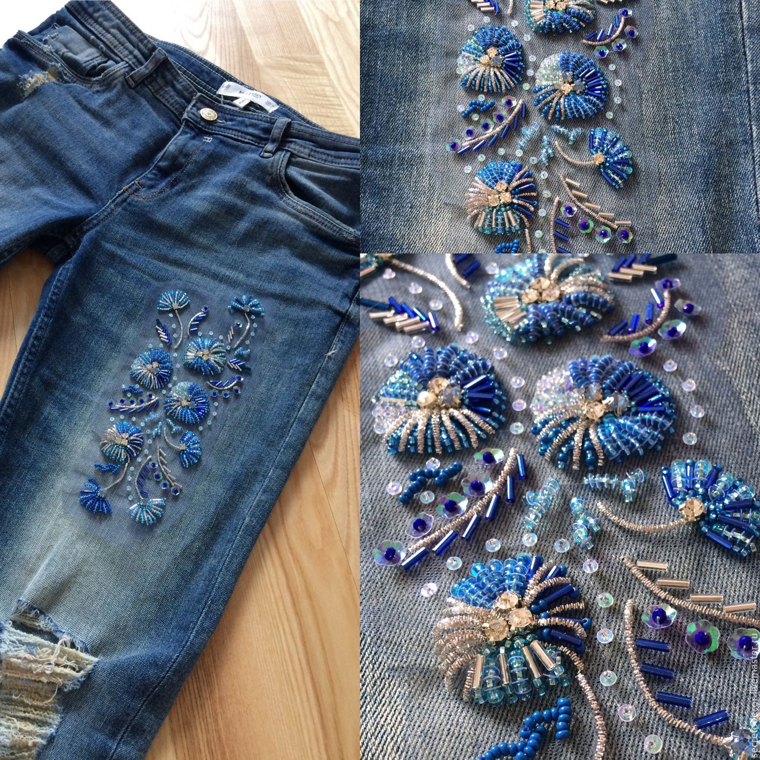 Как украсить старые джинсы