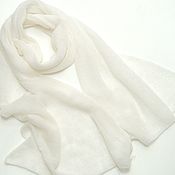 Аксессуары handmade. Livemaster - original item Scarves: Kid mohair stole milky white. Handmade.