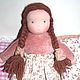 Baby doll in sewn overalls beige 32 cm, Waldorf Dolls & Animals, Kaluga,  Фото №1