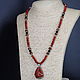 Order Necklace with a stone pendant (Jasper, agate, coral). Magic box. Livemaster. . Necklace Фото №3