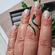 Кольцо Змейка#5 серебро цирконы эмаль. Кольца. Украшения Darya_your_jewelry. Ярмарка Мастеров.  Фото №4